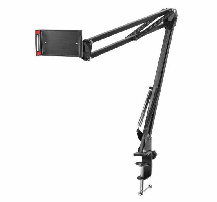 Support de téléphone rotatif à 360 degrés avec bras en aluminium pour iPad et téléphones ou autres appareils avec écrans.