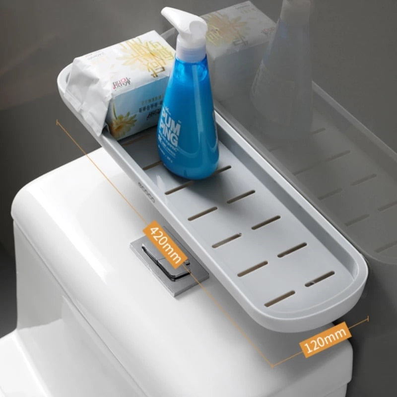 Étagère murale de salle de bain, pas de perçage, facile à installer